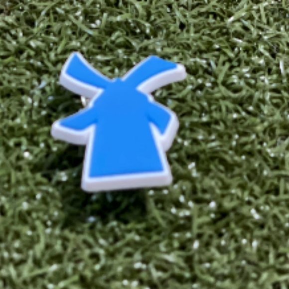 New Croc Shoe Charm Perfect for Crocs for Kids or Adults Blue windmill - Picture 1 of 1